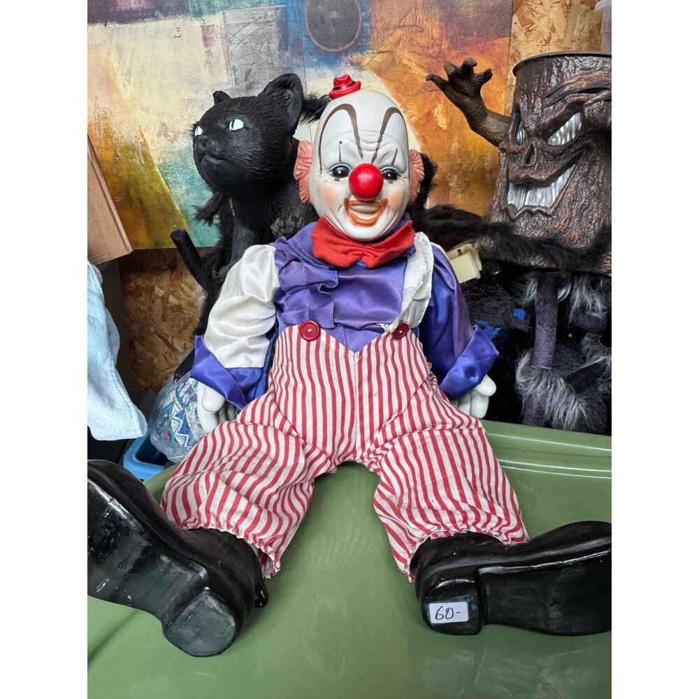 Vintage Hobo Porcelain Clown Halloween Decor clown collection